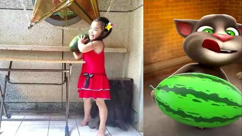 汤姆猫吃小瓜图片,一场欢乐的美食冒险